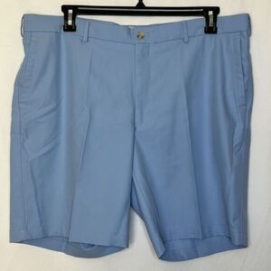 Peter Millar Light Blue Flat Front Men Shorts